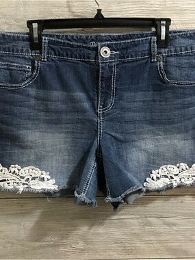 Maurice's Crochet Trim Jean Shorts